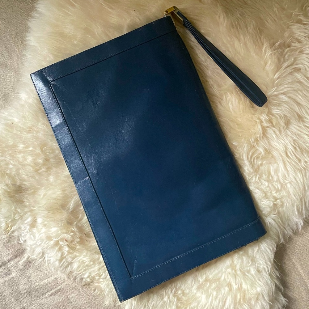 *vintage* 1980s large flat clutch